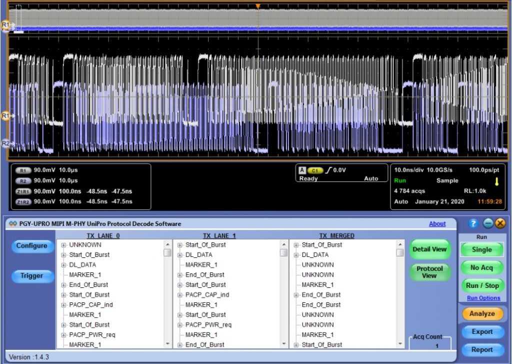 MIPI-UFS/UniPRO/LLI Electrical Validation and Protocol Decode Software ...